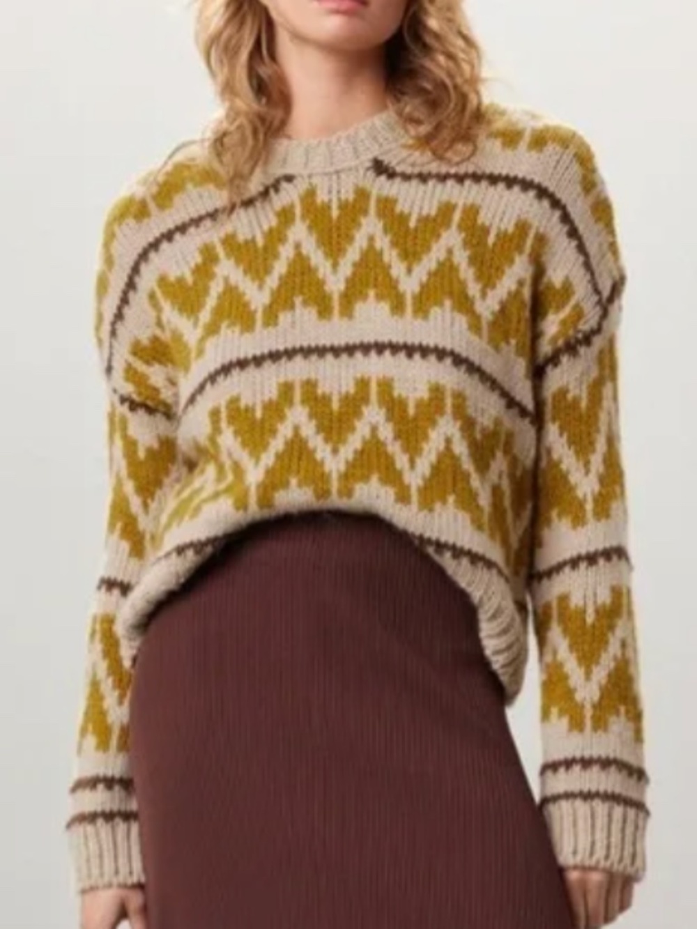 THE GREAT. Folk Pullover Sweater Size X-Small